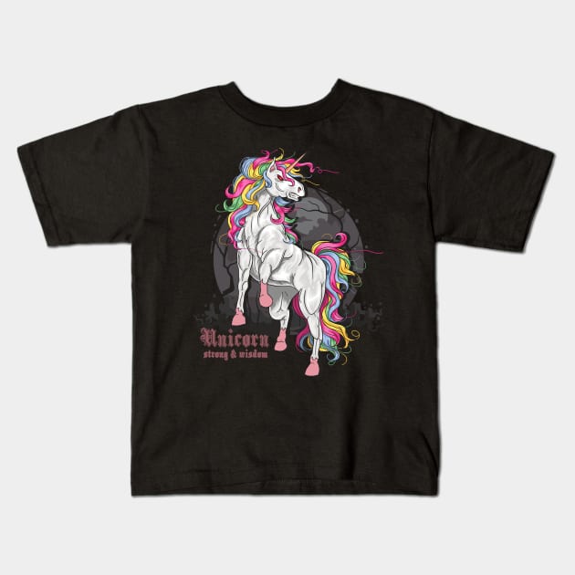 Unicorn Unicorn313 magic Kids T-Shirt by Olegpavlovmmo